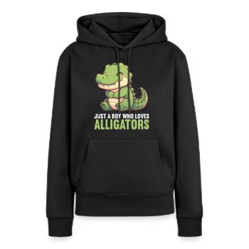 Alligatoren Alligator - Frauen Premium Bio Hoodie - Schwarz - Vorne - Julia (174cm)