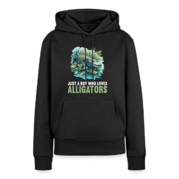 Alligatoren Alligator - Frauen Premium Bio Hoodie - Schwarz - Vorne - Julia (174cm)