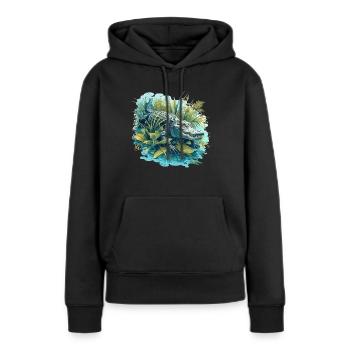 Alligatoren Alligator - Frauen Premium Bio Hoodie - Schwarz - Vorne - Julia (174cm)