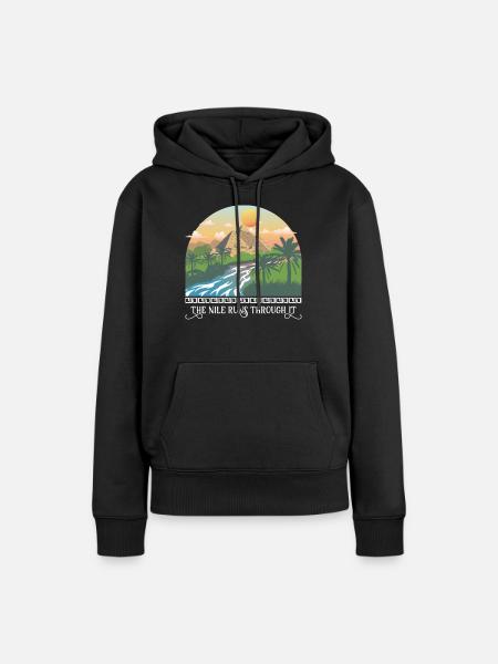 Die Läufe durch ihn - Frauen Premium Bio Hoodie - Schwarz
