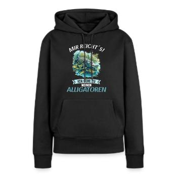 Alligatoren Alligator - Frauen Premium Bio Hoodie - Schwarz - Vorne - Julia (174cm)