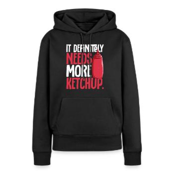 Ketchup Ketchup à la tomate - Sweat à capuche Premium bio Femme - noir - Devant - Julia (174cm)