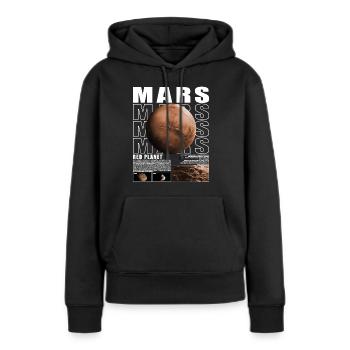 Mars Planet Weltraum Kosmologie Astronomie - Frauen Premium Bio Hoodie - Schwarz - Vorne - Julia (174cm)