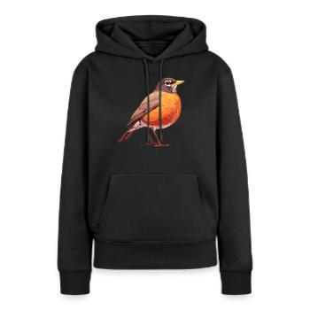 Robin Rotkehlchen - Sweat à capuche Premium bio Femme - noir - Devant - Julia (174cm)