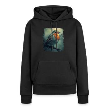 Robin Rotkehlchen - Sweat à capuche Premium bio Femme - noir - Devant - Julia (174cm)