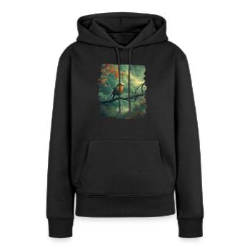 Robin Rotkehlchen - Sweat à capuche Premium bio Femme - noir - Devant - Julia (174cm)