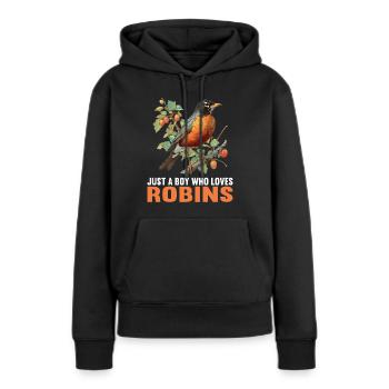 Robin Rotkehlchen - Sweat à capuche Premium bio Femme - noir - Devant - Julia (174cm)