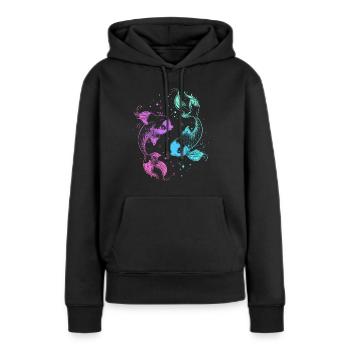 Pisces Zodiac Sign Pisces Astrology Symbol - Women’s Premium Organic Hoodie - black - Front - Julia (174cm)