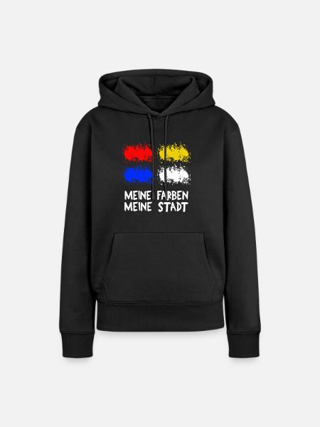 Mainz Fastnacht Farben Meine Stadt - Frauen Premium Bio Hoodie - Schwarz