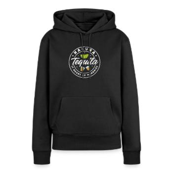 Téquila - Sweat à capuche Premium bio Femme - noir - Devant - Julia (174cm)