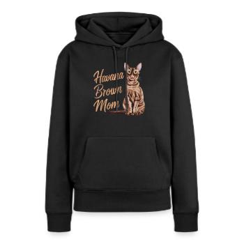 Katze Havanna Braun Geschenk - Frauen Premium Bio Hoodie - Schwarz - Vorne - Julia (174cm)
