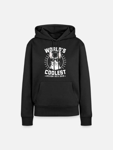 Katze Devon Rex Geschenk - Frauen Premium Bio Hoodie - Schwarz