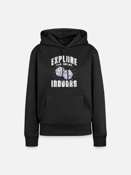 Brettspiel - Frauen Premium Bio Hoodie - Schwarz