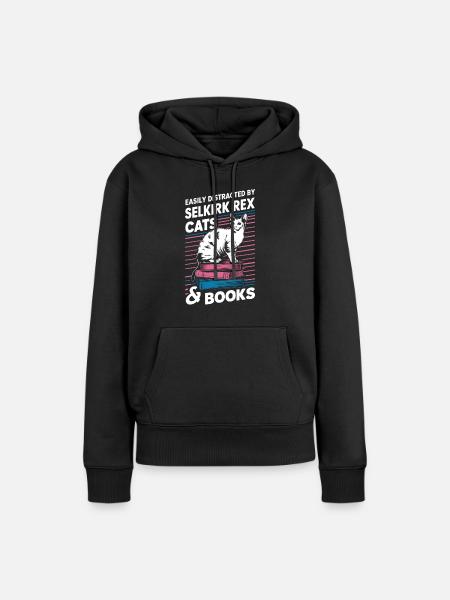 Katze Selkirk Rex Geschenk - Frauen Premium Bio Hoodie - Schwarz