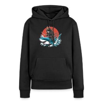 Samurai Ronin Schwertkampf Krieger Geschenk - Frauen Premium Bio Hoodie - Schwarz - Vorne - Julia (174cm)