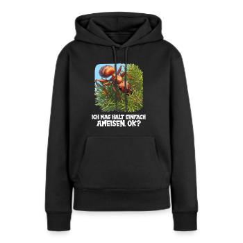 Ant Ameisen Ameise - Frauen Premium Bio Hoodie - Schwarz - Vorne - Julia (174cm)
