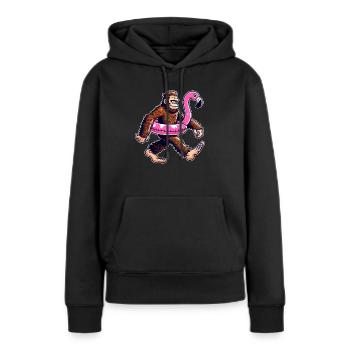 Poolparty Swimmingpool Badeurlaub Freibad Bigfoot - Frauen Premium Bio Hoodie - Schwarz - Vorne - Julia (174cm)
