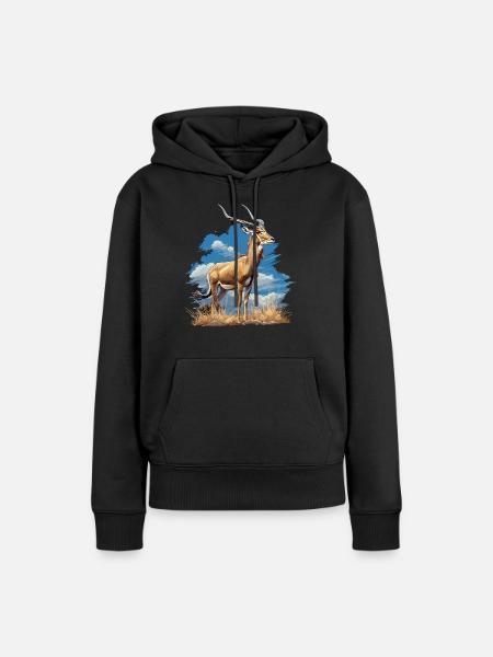 Antelope Antilopen Antilope - Frauen Premium Bio Hoodie - Schwarz