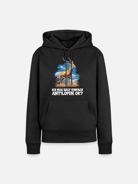 Antelope Antilopen Antilope - Frauen Premium Bio Hoodie - Schwarz