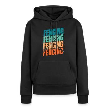 Fechten Fechter - Frauen Premium Bio Hoodie - Schwarz - Vorne - Julia (174cm)