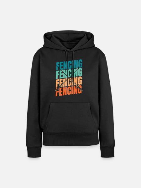 Fechten Fechter - Frauen Premium Bio Hoodie - Schwarz
