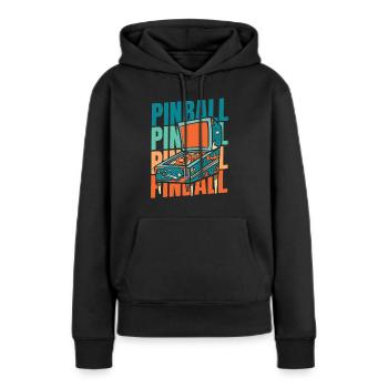 Flipper - Sweat à capuche Premium bio Femme - noir - Devant - Julia (174cm)