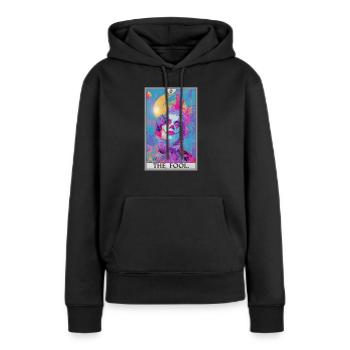 Tarot Cards Tarot Card The Fool The Fool - Women’s Premium Organic Hoodie - black - Front - Julia (174cm)