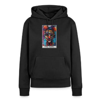Tarot Cards Tarot Card The Fool The Fool - Women’s Premium Organic Hoodie - black - Front - Julia (174cm)