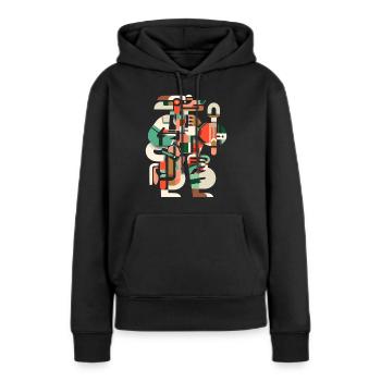 Dieu Maya Mythologie Maya Itzamna - Sweat à capuche Premium bio Femme - noir - Devant - Julia (174cm)