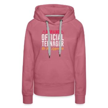Teenager - Frauen Premium Bio Hoodie - Malve - Vorne - Isabella (175cm)