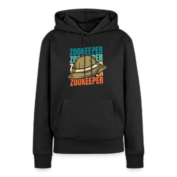 Gardien de zoo Gardien de zoo - Sweat à capuche Premium bio Femme - noir - Devant - Julia (174cm)