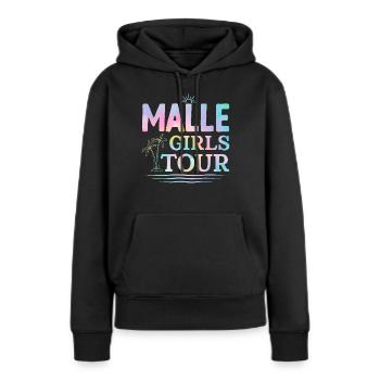 Visite des filles de Malle - Sweat à capuche Premium bio Femme - noir - Devant - Julia (174cm)