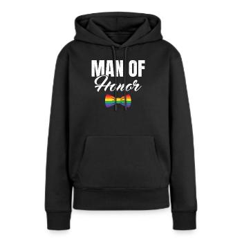 Enterrement de vie de garçon et de garçon - Sweat à capuche Premium bio Femme - noir - Devant - Julia (174cm)