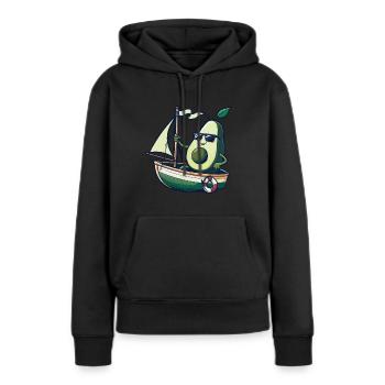 Obst Avocado Bootfahren Geschenk - Frauen Premium Bio Hoodie - Schwarz - Vorne - Julia (174cm)