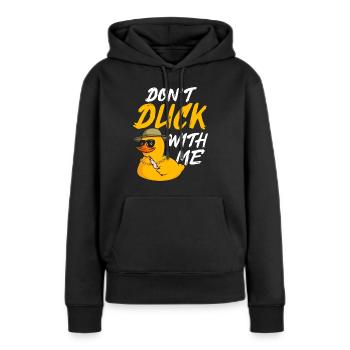 Canard en caoutchouc Canard en caoutchouc - Sweat à capuche Premium bio Femme - noir - Devant - Julia (174cm)