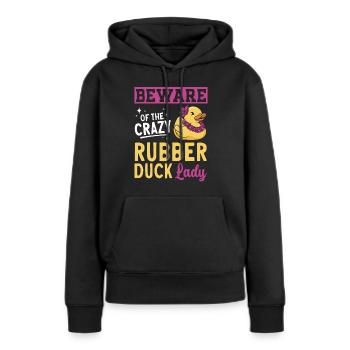 Canard en caoutchouc Canard en caoutchouc - Sweat à capuche Premium bio Femme - noir - Devant - Julia (174cm)