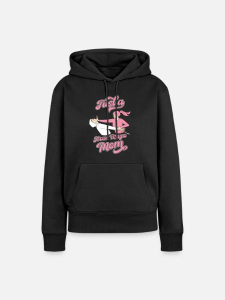 Krav Maga Solo Una Mamma Krav Maga - Felpa con cappuccio ecologica premium da donna - nero