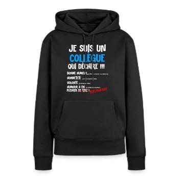 Departure work colleague good mood great - Women’s Premium Organic Hoodie - black - Front - Julia (174cm)