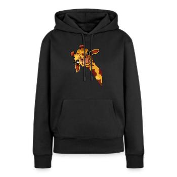 Afrika Urlaub Steppe Giraffe Kinder Liebhaber - Frauen Premium Bio Hoodie - Schwarz - Vorne - Julia (174cm)