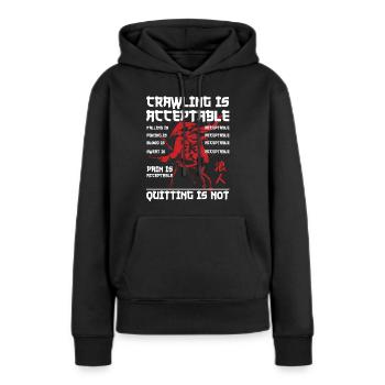 Samurai Ronin Schwertkampf Krieger Geschenk - Frauen Premium Bio Hoodie - Schwarz - Vorne - Julia (174cm)