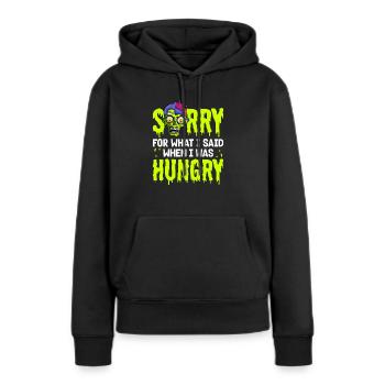 Zombie Zombie Chasseur de Zombie Apocalypse Cadeau - Sweat à capuche Premium bio Femme - noir - Devant - Julia (174cm)