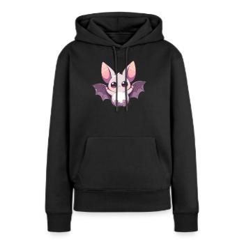 Chauve-souris Chauve-souris - Sweat à capuche Premium bio Femme - noir - Devant - Julia (174cm)