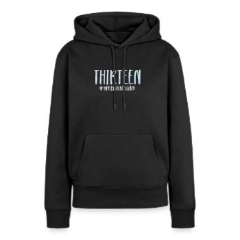 Adolescent - Sweat à capuche Premium bio Femme - noir - Devant - Julia (174cm)