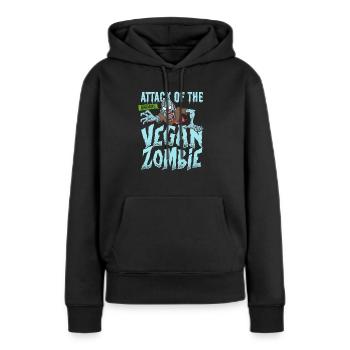 Zombie Zombie Chasseur de Zombie Apocalypse Cadeau - Sweat à capuche Premium bio Femme - noir - Devant - Julia (174cm)