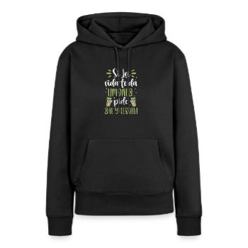 Téquila - Sweat à capuche Premium bio Femme - noir - Devant - Julia (174cm)