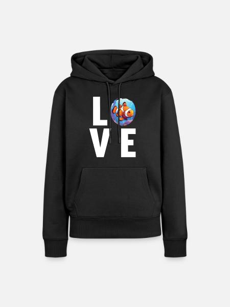 Clownfish Clownfische Clownfisch - Frauen Premium Bio Hoodie - Schwarz