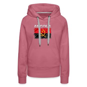 Angola - Sweat à capuche Premium bio Femme - mauve - Devant - Isabella (175cm)