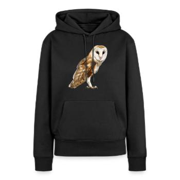 Barn Owl Schleiereulen Schleiereule - Frauen Premium Bio Hoodie - Schwarz - Vorne - Julia (174cm)