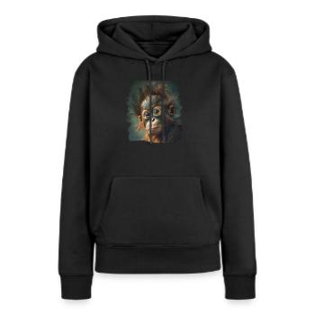 Orangutan Orang-Utans Orang-Utan - Frauen Premium Bio Hoodie - Schwarz - Vorne - Julia (174cm)