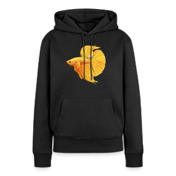 Bettas Betta Poisson Betta - Sweat à capuche Premium bio Femme - noir - Devant - Julia (174cm)
